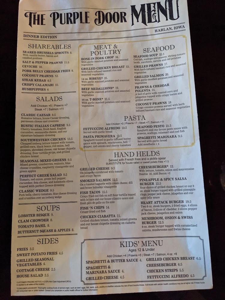 The Purple Door Menu image 4